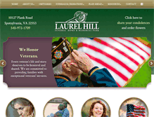 Tablet Screenshot of laurelhillfuneralhome.com